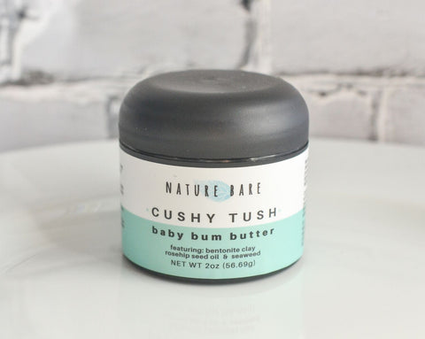 Not Shipping Until Sep 2023 - Cushy Tush | Natural Bentonite Clay Based Diaper Rash Cream | 1 & 2 oz