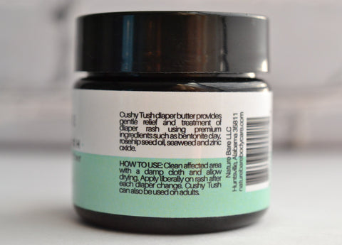 Not Shipping Until Sep 2023 - Cushy Tush | Natural Bentonite Clay Based Diaper Rash Cream | 1 & 2 oz