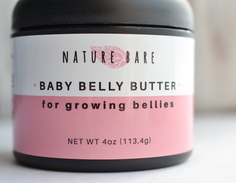 Not Shipping Until Sep 2023 - Baby Belly Butter - Fragrance Free | Cream for Expectant Mother Bellies | 4oz & 8oz
